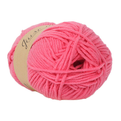

Toponeto 1PC 50g Chunky Colorful Hand Knitting Baby Milk Cotton Crochet Knitwear Wool A