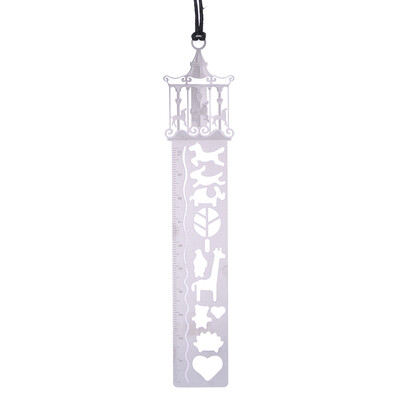 

DIY Hollow Metal Bookmark Ruler For Kids Student Gift School Supplies