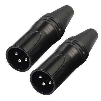 

2pcs XLR 3Pin Male DIY Audio Cable Microphone Connector Solder Plug Adapter