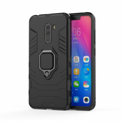 

for Xiaomi Pocophone F1 Ring Case Car Holder Phone Case for Xiaomi Pocophone F1 Poco F1 618" Hard Armor Case Cover Fundas Capa