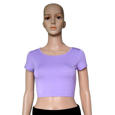 

20 Colors Summer Women Sexy Crop Tops Cropped O-neck Casual Short Sleeve T-Shirts Short Tops