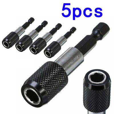 

5 Pcs 14 Impact Drive Shank Chuck Quick Connect Adapter For Hex Drill Bit Head