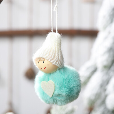 

Siaonvr Christmas Plush Ball Pendant Cute Mini Snowman Hanging Pompom Doll Pendant