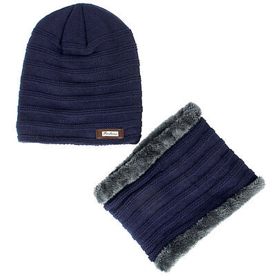

Unisex Warm Oversize Beanie Skull Baggy Cap Winter Slouchy Knit Hat& Neck Warmer
