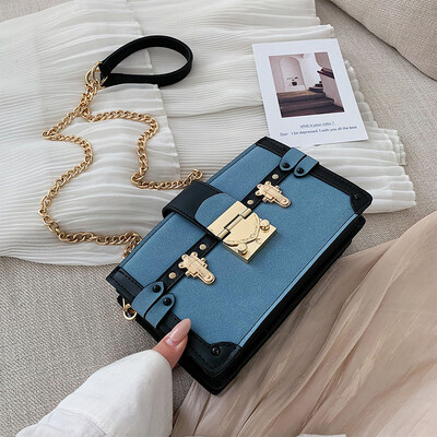 

Yangqi bag womens bag 2019 autumn&winter new Korean version grinding small square bag simple texture chain single shoulder sa