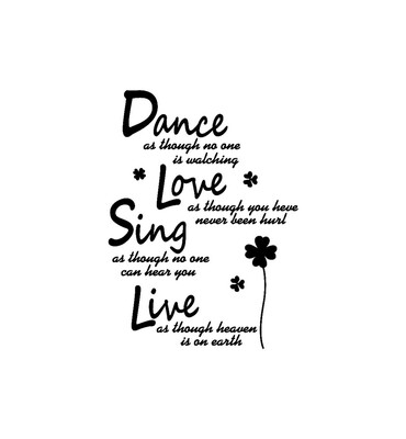 

〖Follure〗Dance Live Sing Live Removable Art Vinyl Mural Home Room Decor Wall Stickers