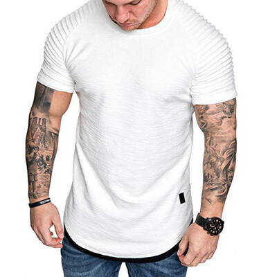 

Fashion Men Short Sleeve Tee Casual Hooded Hoodie Summer T-Shirt Top -2XL