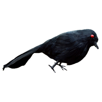 

Stuffed Feathered Black Raven Crow Bird Decoration Fancy Dress Halloween New