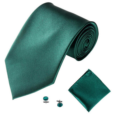 

Mens Fashion Solid Color Suits Ties Necktie Cufflinks Hanky Set Tuxedo Suit