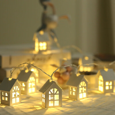 

New Hot 15M 10pcs LED Christmas Tree House Style Fairy Light Led String wedding natal Garland Year Christmas decorations home