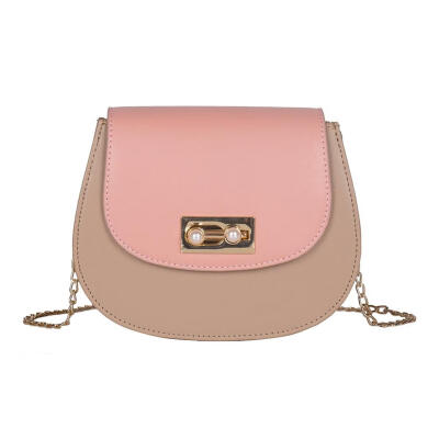 

Retro Flap Splicing Color Shoulder Handbags Women Small Chain Messenger Bag
