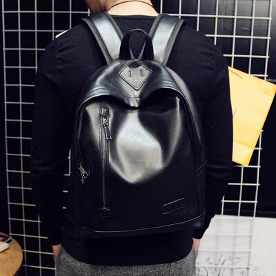 

Mens Small Backpack Korean Edition Womens Shoulder Bag Mens Bag Leisure Students Bag Travel Bag Pu Leather Computer Bag Tide