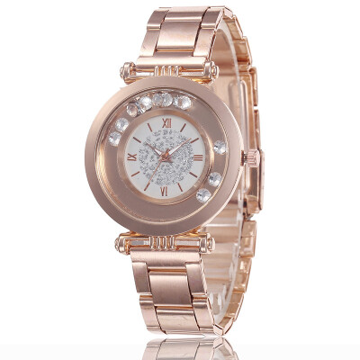 

Fashion watch popular diamond digital watch new starry steel belt ladies student quartz watch