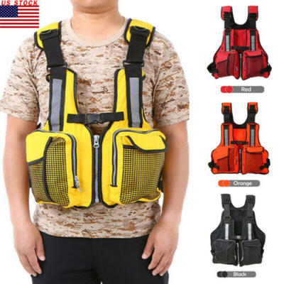 

Adult Adjustable Life Jacket Vest Marine Reflective Sailing Kayak Fly Fishing US