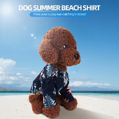 

Dog Summer Beach Shirt Teddy Shiba Inu Cotton-linen Quick Dry Soft Breathable Spring Summer Small Dog Clothes