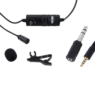 

BOYA BY-M1 Omnidirectional Lavalier Microphone for Canon Nikon Sony DSLR Camcorder Audio Recorders iPhone 6 5S 5 4S 4