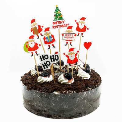 

Christmas Santa Claus Cupcake Topper Cake Decoration Christmas Decorations