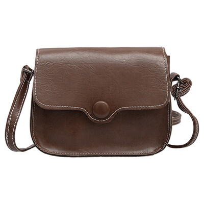 

Womens Fashion Solid Color Faux Leather Square Flap Crossbody Shoulder Bag