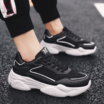 

Old shoes mens fashion running shoes small white shoes mesh shoes wild thick-soled sports shoes