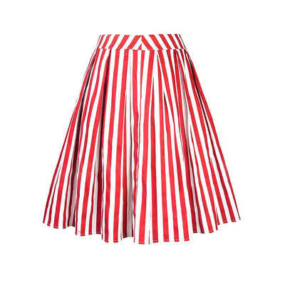 

Roseonmyhand Womens Vintage A-line Floral High Waist Printed Pleated Flared Midi Skirt