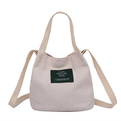 

Fashion Women Canvas Shoulder Bag Environmental Shopping Bag Casual Literary Shoulder Diagonal Canvas Bags Crossbody Bags