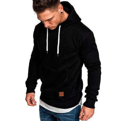 

Warm Mens Long Sleeve Casual Tops Shirts Cotton Hooded T-shirt Hoddies