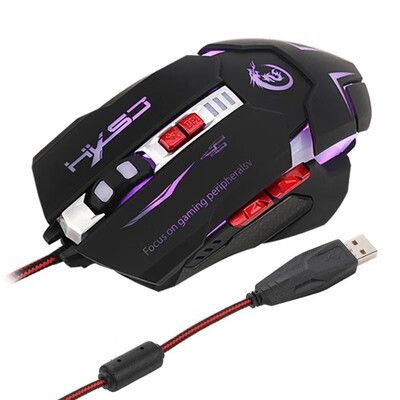 

Macro USB Wired Gaming Mouse 7 Button LED Backlight 3200240016001200 DPI