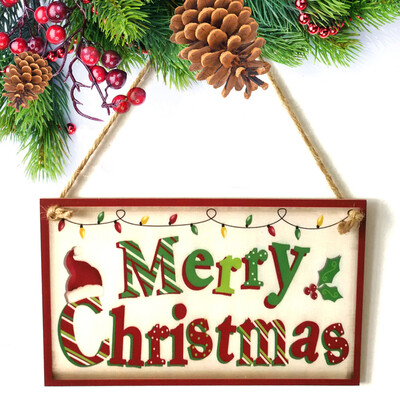 

Toponeto Christmas Indoor And Outdoor Wood Hanging Door Decorations&Wall Signs Haunte