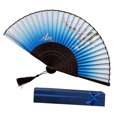 

Siaonvr Chinese Style Hand Held Fan Bamboo Paper Folding Fan Party Wedding Decor