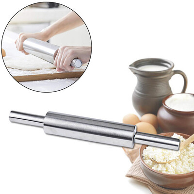 

Toponeto Smooth Home Metal Stainless Steel Rolling Pin For Baking Fondant Pie Cookie