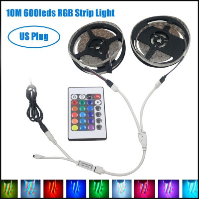 

DC 12V RGBW Strips Light 10M 600leds with IR & Remote Controller Cable Connector Flexible Rope Lights for Home Party Christmas Dec