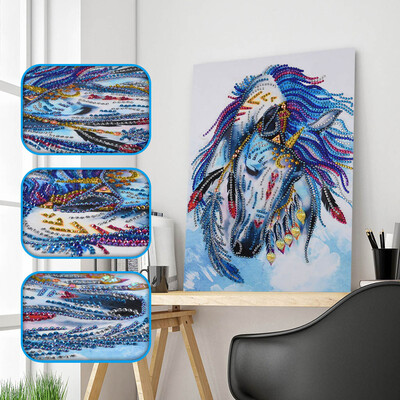 

Siaonvr Special Shaped Diamond Painting DIY 5D Partial Drill Cross Stitch Kits Crystal R