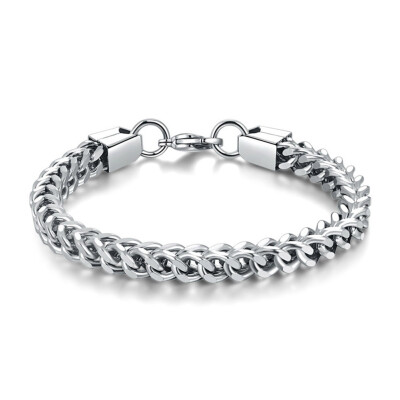 

Stainless Steel Mens Bracelet 3 mm 4 mm 5 mm 6 mm Positive Negative Twisted Chain Thick Chain Unisex Pair Bracelet Hot Gift