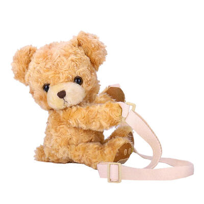

Lovely Cartoon Bear Messenger Handbags Women Girls Faux Fur Shoulder Bags