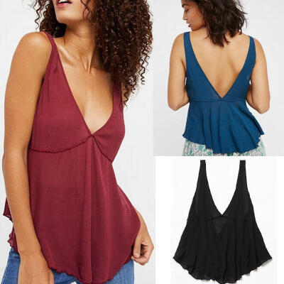 

Sexy Women Summer Vest Top Sleeveless Chiffon Blouse Casual Tank Tops T-Shirt