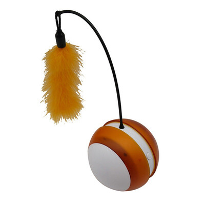 

Electric Cat Toy Luminescence Automatically Tumbler Ball Feather Toy Funny Interactive Cat Teser Squeaky toys For Kitten