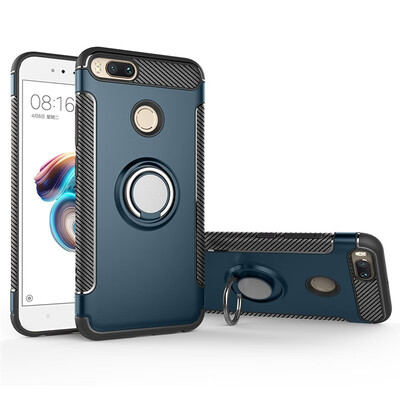 

Back Cover For Xiaomi Mi A1 Mi 5X Case Car Holder Stand Hard PC Silicon Ring Suction Bracket Celulars