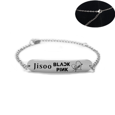 

Kpop Blackpink Bracelet Wristband JISOO Jennie Rose Lisa Signature Bracelet Adjustable Fashion Jewelry