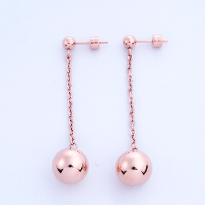 

Design Jean DIJUE Light steel beads long earrings women simple fashion 13903