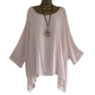 

Women Ladies Round Neck Long Sleeves T-Shirt Blouse Autumn Spring Casual Tops