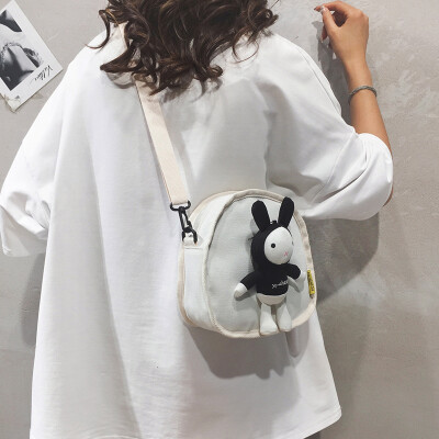 

Ins Japanese small fresh bag female 2019 new Korean version of the wild cute canvas shoulder Messenger bag student bag