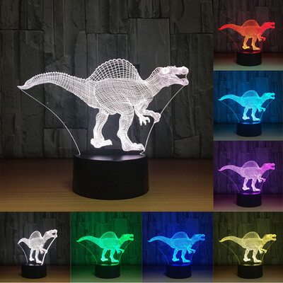 

〖Follure〗Dinosaur 3D Night Light Table Desk Lamp 7 Colors 3D Optical Illusion Lights