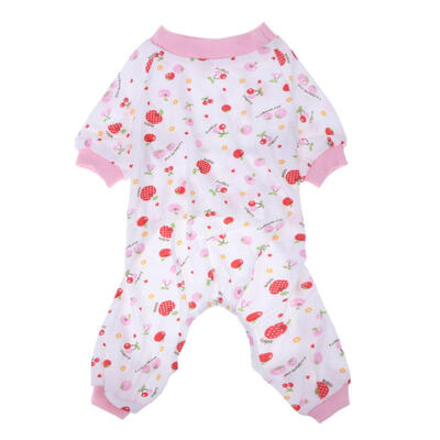 

Printing Cotton Pet Dog Pajamas Knitting Puppy Jumpsuit Sleeping Clothes