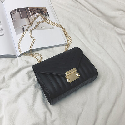 

Bag female 2019 new wild chic rhombic chain small square bag Korean fashion lock single shoulder Messenger bag