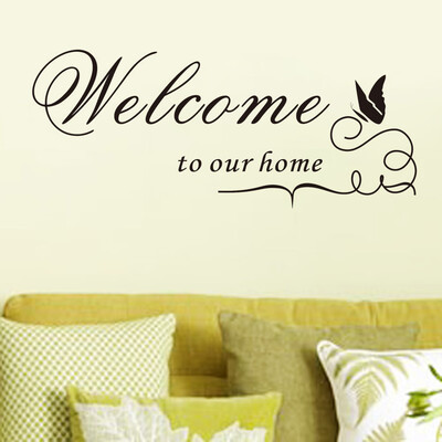 

Welcome to our home Quote Removable Vinyl Decal Wall Sticker Home Decor DIY
