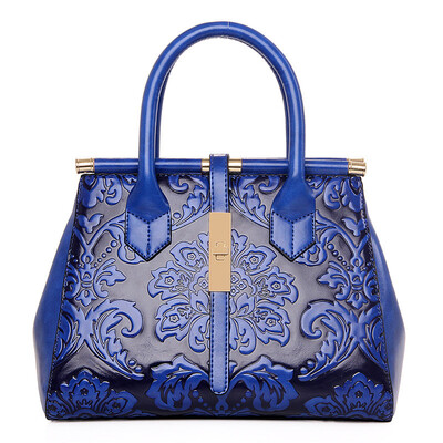 

2018 High Quality Chinese Style Embossed Leather Women Handbag Pu Leather Women Bag Vintage Shoulder Bag Ladies Bag sac a main