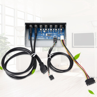 

Greensen USB30 Optical Drive Front Panel 525 Inch 7 Port HUB 19PIN to 2 Port U34 Port U2 Fast Chargin