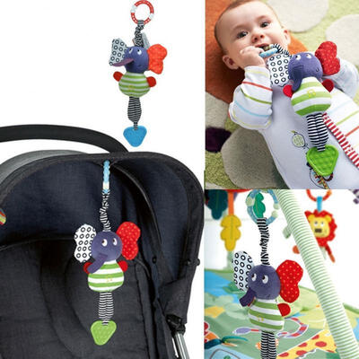 

Kids Baby Infant Elepant Handbells Rattles Bed Bell Stroller Toy Teether Gift UK