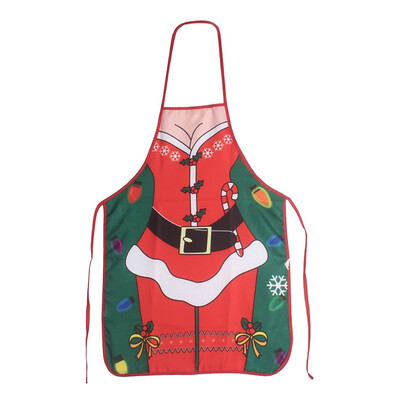 

Siaonvr Christmas Cartoon Santa Claus Apron Bar Waiter Kitchen Cooking Apron Home Decor