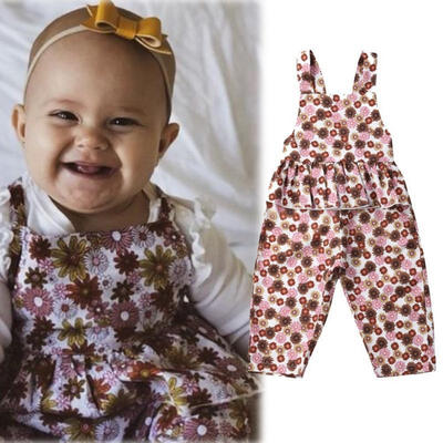 

Newborn Baby Girl Cotton Sleeveless Floral Romper Bodysuit Kids Jumpsuit